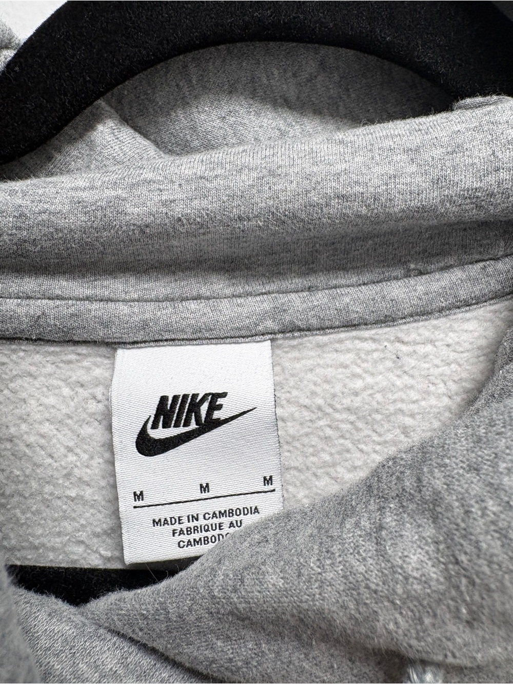 Nike Phoenix Fleece Oversized Gray Hooded Women's Pullover Sweatshirt- Medium - Picture 4 of 4